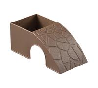 Reptilien-Futter-Schale - 2 in 1 dekoratives Versteck - Schildkröten-Futter- und Wasserschalen-Ornament - Für Bartagamen, Hornfrösche, Spinnen, Geckos, Schildkröten und