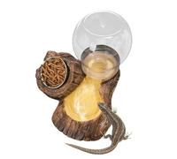 Reptilien Futter- Wasserschale - Ausbruchssichere Futterschale Mit Edelstahl Einsatz | Bearded Dragon Wassernapf | Futterstation Für Kleine Reptilien Wie Echsen Geckos Schlangen Schildkröten Terrarium