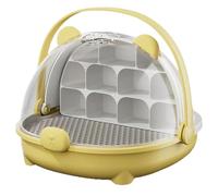 Reptilienzüchtungstank, Seidenwürmer -Transportbehälter | Tragbarer transparenter Transportbehälter mit Griff - Sie Lebensraum für Käfigkäfigstierhause für Seidenraupe