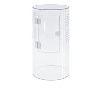 Repto Terra Clear Cylinder Acrylic Terrarium 20x20x35cm - 360° View Tall Enclosure for Jumping Spiders, Mantis, Stick Insects & Invertebrates - Fully Assembled, Watertight Base & Side Ventilation