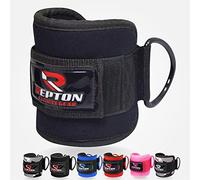 Repton Fitness Gears Adjustable Ankle Straps for Glutes Kickback - Stainless Steel D Ring - Cable Machine Attachments for Leg Extensions and Hip Abductors - Neoprene Support - Unisex Design