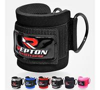 Repton Fitness Gears Adjustable Ankle Straps for Glutes Kickback - Stainless Steel D Ring - Cable Machine Attachments for Leg Extensions and Hip Abductors - Neoprene Support - Unisex Design