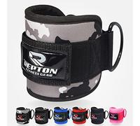 Repton Fitness Gears Adjustable Ankle Straps for Glutes Kickback - Stainless Steel D Ring - Cable Machine Attachments for Leg Extensions and Hip Abductors - Neoprene Support - Unisex Design
