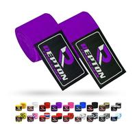 Repton Fitness Gears Boxing Hand Wraps for Men- Cotton Gloves with Hook & Loop Strap Thumb -Elasticated Bandages Wrist Support tape -Great MMA, Muay Thai, Kickboxing- Unisex Adult Pair (Purple)