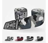 Repton Knee Wraps Pair Weightlifting | Elasticated Knee Straps for Gym and Workout | Compression Support Wraps for Powerlifting, Squats & Cross Training (Grey Camo)
