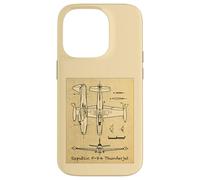 Republic F-84 Thunderjet Vintage Faded Diagrams Case for iPhone 14 Pro