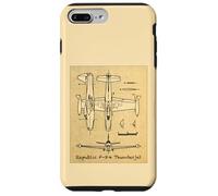 Republic F-84 Thunderjet Vintage Faded Diagrams Case for iPhone 7 Plus/8 Plus