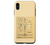 Republic F-84 Thunderjet Vintage Faded Diagrams Case for iPhone XS Max