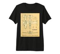 Republic F-84 Thunderjet Vintage Faded Diagrams Premium T-Shirt