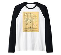 Republic F-84 Thunderjet Vintage Faded Diagrams Raglan Baseball Tee