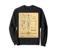 Republic F-84 Thunderjet Vintage Faded Diagrams Sweatshirt