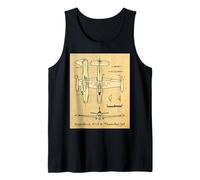 Republic F-84 Thunderjet Vintage Faded Diagrams Tank Top