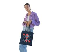 REPUBLIC OF CALIFORNIA ARCTT038-NA Tote Bag Love x o Love Always Wins - Fashion Accessory for Lovers and Optimists, Navy, Marine, 38 X 42 CM, Utility
