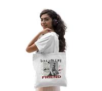 REPUBLIC OF CALIFORNIA Love Killed My Friend Tote Bag - Funny and Original Tote Bag, white, 38 X 42 CM, Utility
