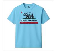 Republic of California Men's New Flag T-Shirt in Light Blue | Size: XL Republic of California Light Blue XL