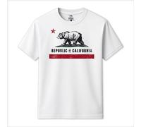 Republic of California Men's Old Flag T-Shirt in White | Size: Large Republic of California White L