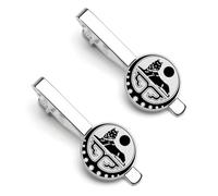 Republic of Chechnya National Emblem National Flag Personalised Men Men Tie Clip Wedding Gift for Best Man, Groomsman, Usher, Birthday