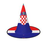 Republic of Croatia flag 2 PCS Halloween Witch Hat Costume Party Hat Suitable for Stage Play Accessories