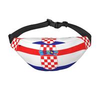Republic of Croatia flag Boys large waist bag, travel crossbody waist bag, suitable for enjoying sports, running, cycling, travel, fishing