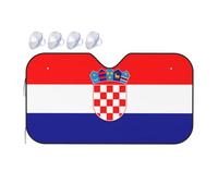 Republic of Croatia Flag Car Windshield Sunshade - Auto Sun Visor Heat Protection, UV Rays Blocker, Fit for Cars, Trucks, (55 x 30 Inch)