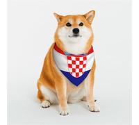 Republic of Croatia Flag Dog Bandana for Small Medium Large Dogs, Cat Dogs Kerchief Triangle Bibs Scarf for Girl Or Boy