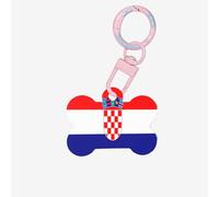 Republic of Croatia Flag Dog Tags Bone-Shaped Pet Tag,Acrylic Pet ID Tags Durable and Stylish,Perfect for Small to Large Pets