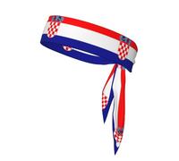 Republic of Croatia Flag Double-Sided Sports Headband, Unisex Headband for Playing Ball, Fitness and Outdoor Activities