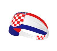 Republic of Croatia Flag Elastic Exercise Headband, Fitness Exercise Yoga Cycling Headband, Outdoor Sports Elastic Sweat-Absorbing Headband,
