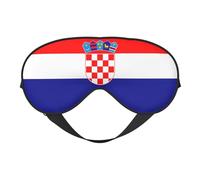 Republic of Croatia Flag Prints Double-Sided Eye Mask Adjustable Design Light-Blocking and Breathable Suitable for Rest and Travel.