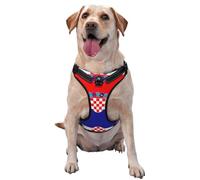 Republic of Croatia Flag X-Large Printed pet Traction Vest - Ideal for Dog Walking, Hiking, Daily Travel