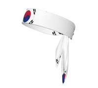 Republic of Korea Flag Map Print Sport Head Ties Headbands Bandanas Workout Hair Band Athletic Sweatbands for Running Tennis