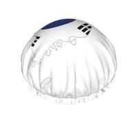 Republic of Korea Flag Map Printed Large Shower Cap, Double Layer Hair Protector For Facial Care, Reusable Hair Wrap