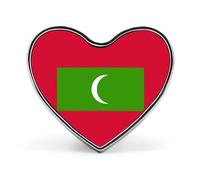 Republic Of Maldives Flag Lapel Pin, Creative National Flag Square/Circle/Heart-Shaped Badge Brooch Pins, Patriotic National Style Souvenir Novelty Accessory For Unisex