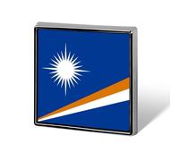 Republic Of Marshall Islands Flag Shirt Brooch - Buttons Modesty Pins, Cover Up Blouse Pins, Safety Invisible Buttons Fixed Brooche Badges For Bags, T Shirt, All Clothes Accessories Gift