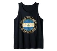 Republic of Nicaragua Vintage Distressed Circular Seal Tank Top