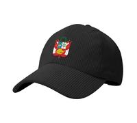 Republic of Peru Military Patch Corduroy Baseball Cap - Adjustable Unisex Sun Hat for Outdoor Sports & Driving Black