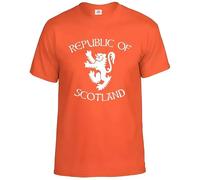 Republic of Scotland T-Shirt Men's Scottish Independence Gift Tee Top(Orange,XL)