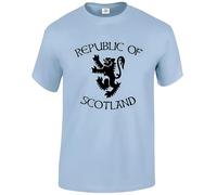 Republic of Scotland T-Shirt Men's Scottish Independence Gift Tee Top(Sky Blue,XXL)