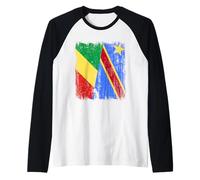 Republic of the Congo Congo Half Flag Raglan Baseball Tee