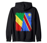 Republic of the Congo Congo Half Flag Zip Hoodie
