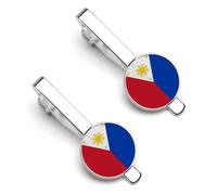 Republic of The Philippines Flags Men'S Tie Accessories Mens Tie Clip Classic Present Necktie Ties Bar Pinch Clips Business