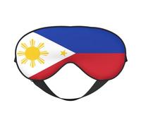 Republic of The Philippines National Flag 2 Republic of The Philippines National Flag Sleep Masks Adjustable Strap Soft Eye Mask for Women Men Travel Work Home
