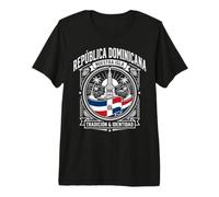 Republica Dominicana Tradition & Identity Vintage Flag Crest Premium T-Shirt