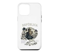 Republica Dominicana Vintage Art with Coastal Fort and Map Case for iPhone 12 Pro Max