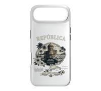 Republica Dominicana Vintage Art with Coastal Fort and Map Case for iPhone Air