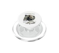 Republica Dominicana Vintage Art with Coastal Fort and Map PopSockets PopGrip for MagSafe