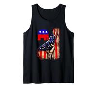 Republican Behind US Flag Republican Party Election Tank Top