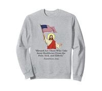 Republican Jesus Holding American Flag Protest Sweatshirt
