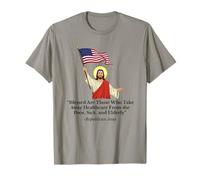 Republican Jesus Holding American Flag Protest T-Shirt
