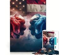 Republicans Vs Democrats 1000 Piece Jigsaw Puzzles for Teenagers Jigsaw Think Toy Together Fun Sharp Cut Art Collectible (38x26cm)
